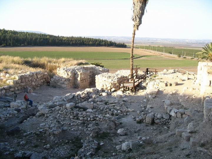 Megiddo North Gate - Canaanite period (15C BC). View from the city
