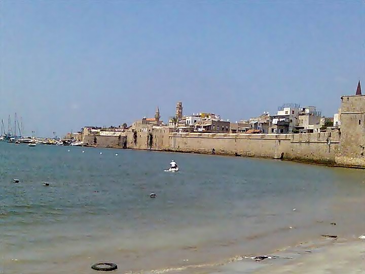 Old city of Acre, view from the land gate on the south east corner.