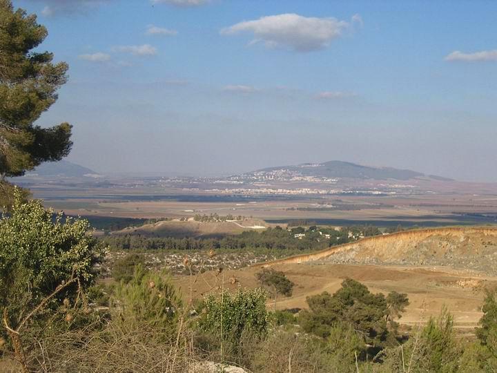 Tell Megiddo from the south hills