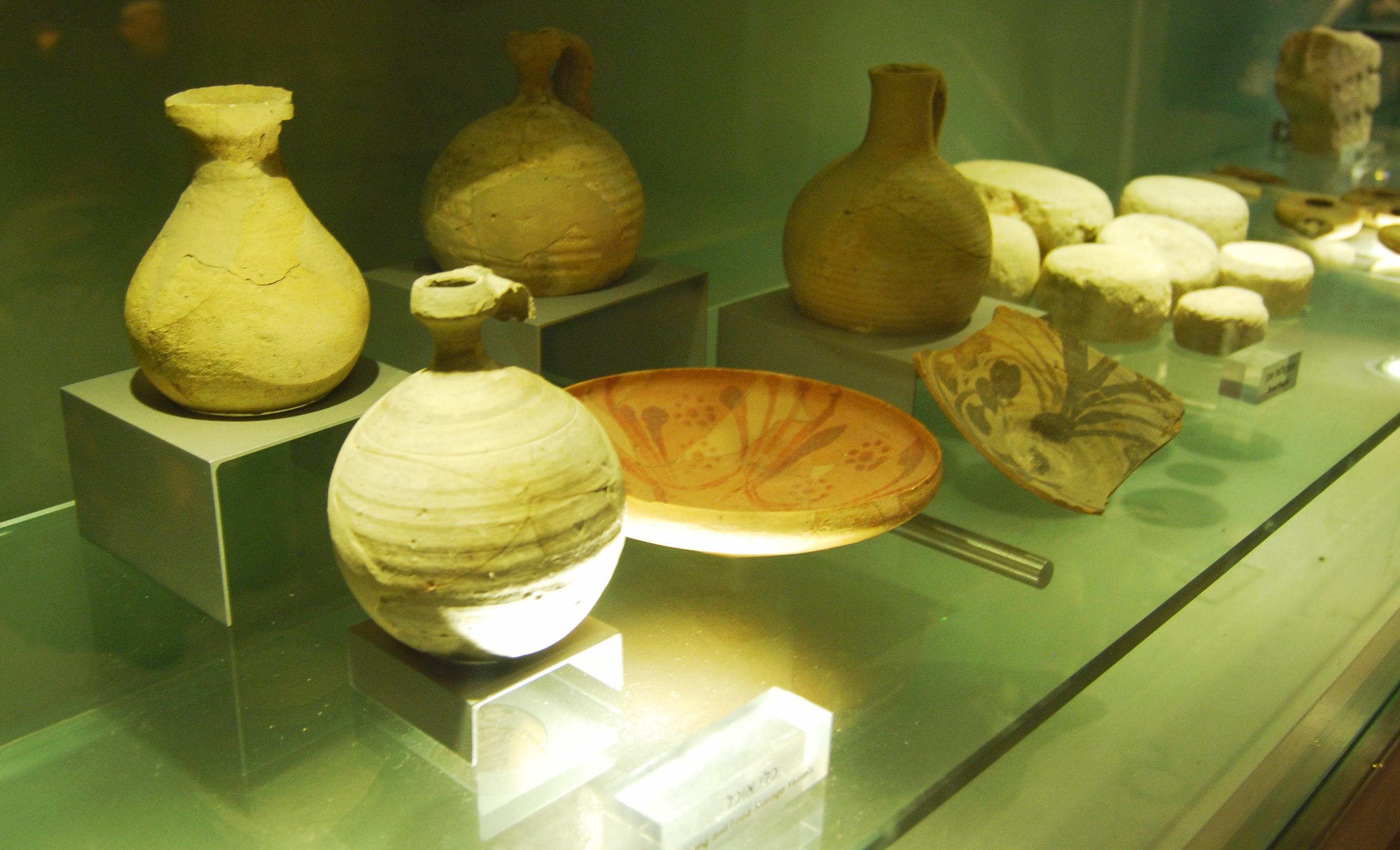 Roman kitchenware in the burnt house.