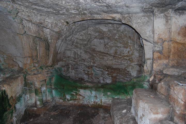 Interior of the burial cave.