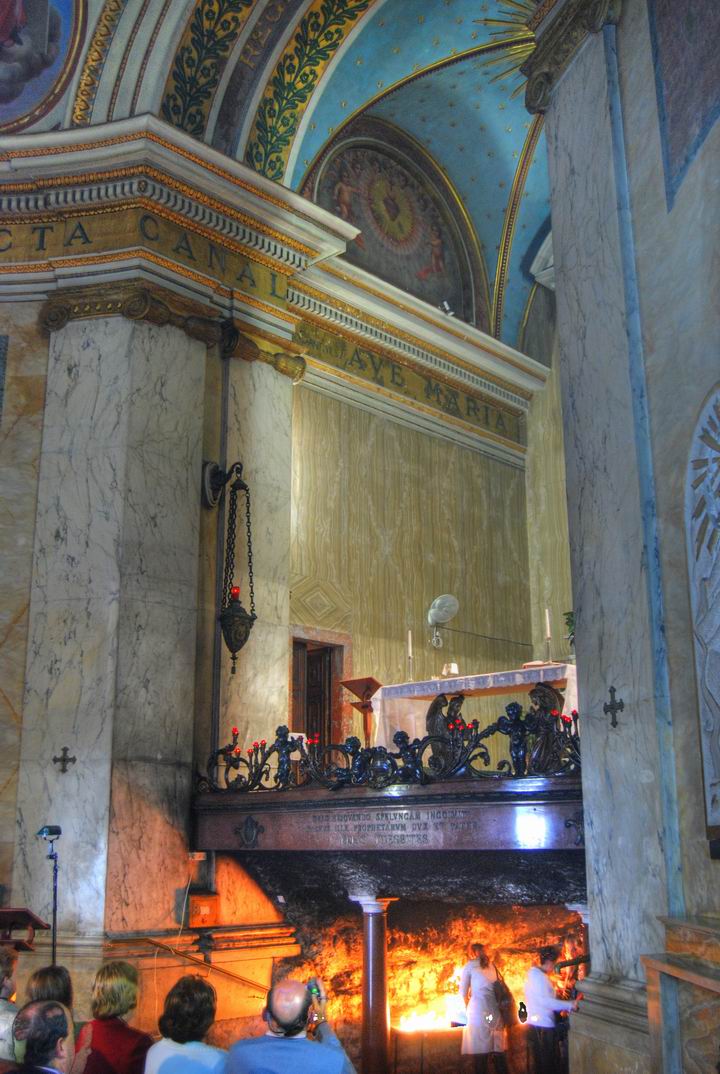 The cave of Elijah under the altar