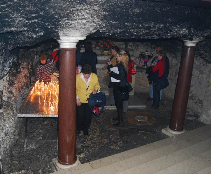 The cave under the altar