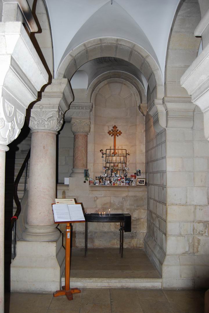 Dormition Abbey, mount Zion: the crypt