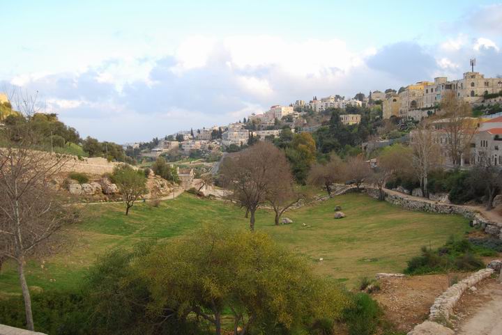 Valley of Hinnom, on the west and south of Mount Zion