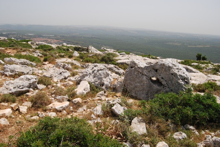 Panorama from above the Keshet cave 