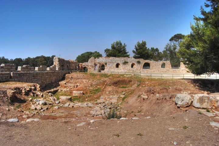 Afek in the Sharon: view inside the west side of the fortress