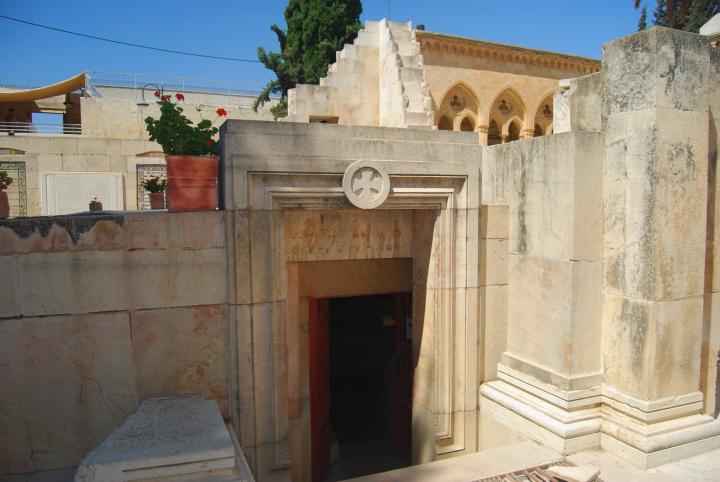 Pater Noster: eastern entrance to the cave/crypt