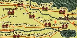 Part of the Peutinger map of 4th C Roman roads
