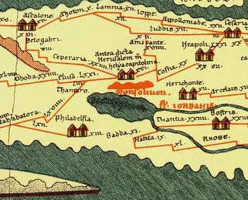 Jerusalem on Peutinger map