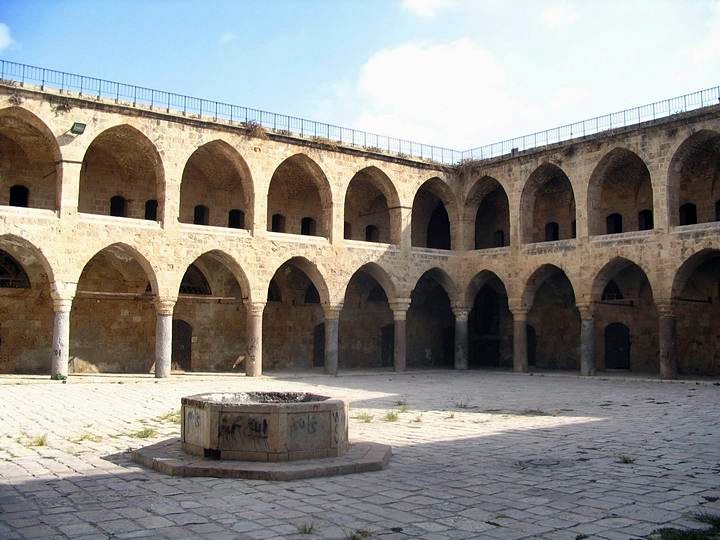View inside the court yard of Khan al-Umdan.