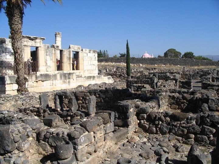 Capernaum village and the Synagogue