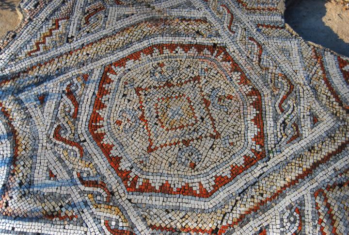 Shavey Zion Byzantine mosaics - west floor - detail
