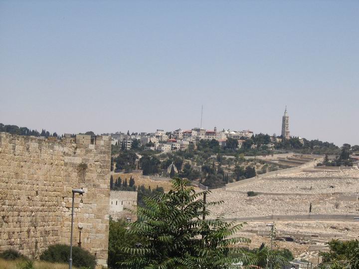 North side of Mount of Olives, with Augusta Victoria hospital.
