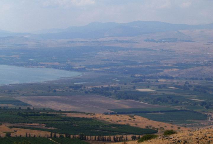 View of plains of Beth Saida from the east.