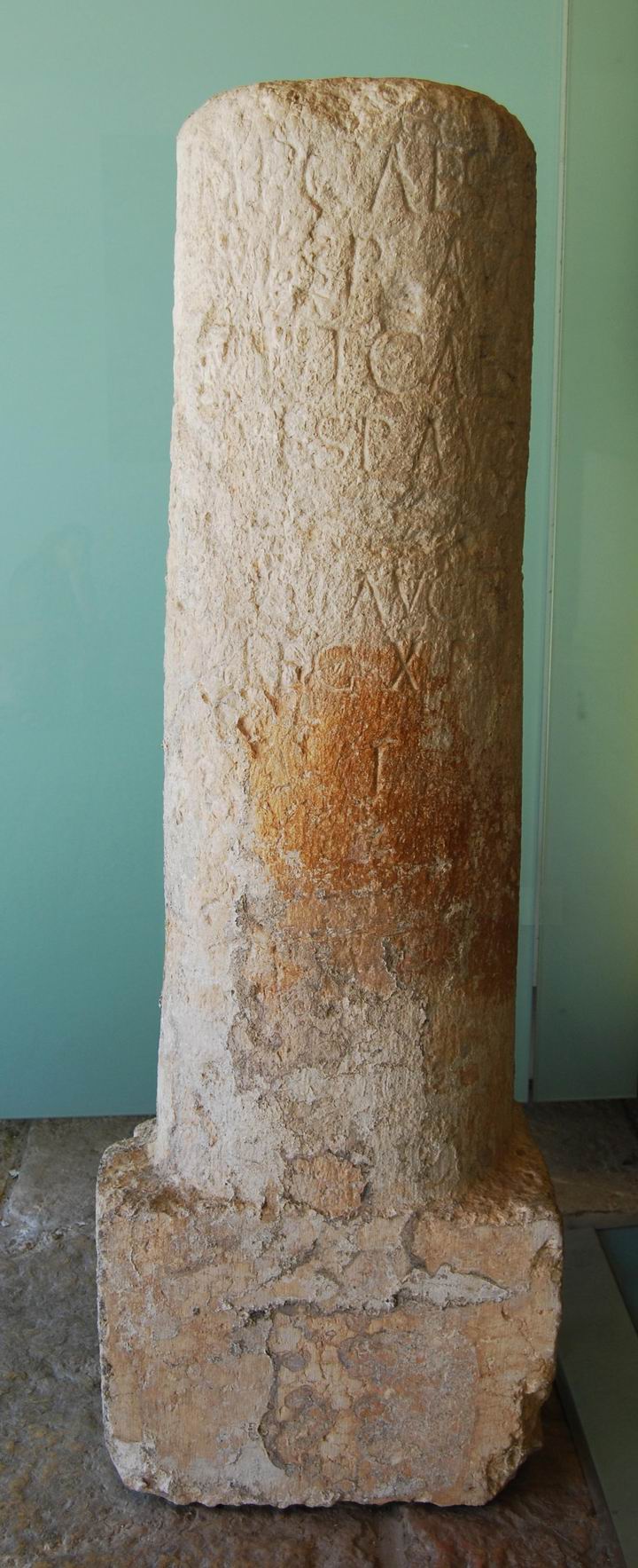 Roman pillar - found in the excavations