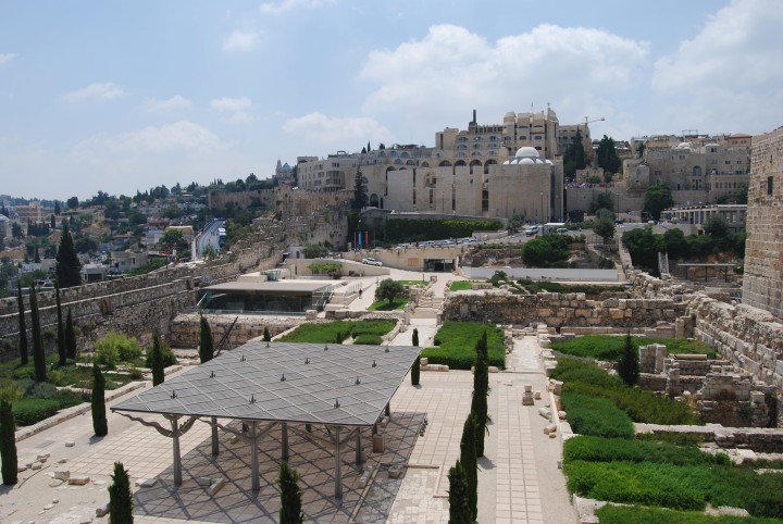 Umayyad Palace - now an archaeological garden - view to the west