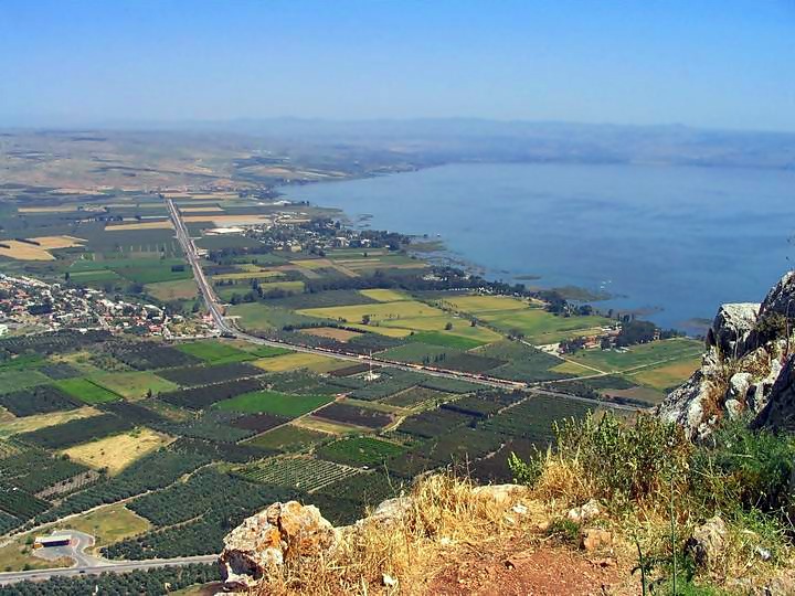A view from the top of Arbel cliffs.