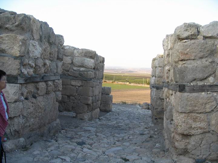 Megiddo North Gate - Canaanite period (15C BC). View from the city