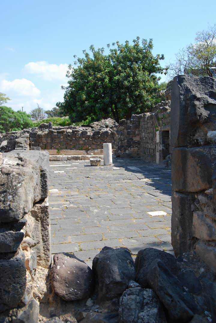 Hammat Tiberias: The court yard of the 6th C synagogue