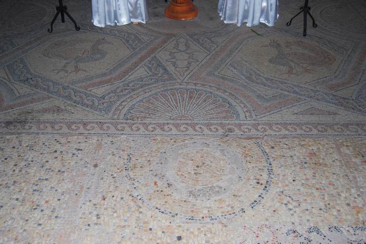 Ancient mosaic near the septum