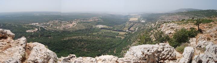 Panorama from Keshet cave