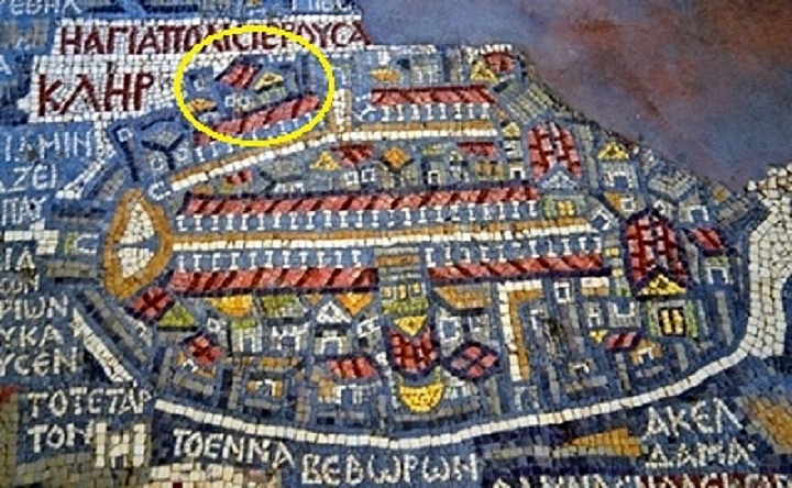 St. Mary of the Probatic on Madaba map