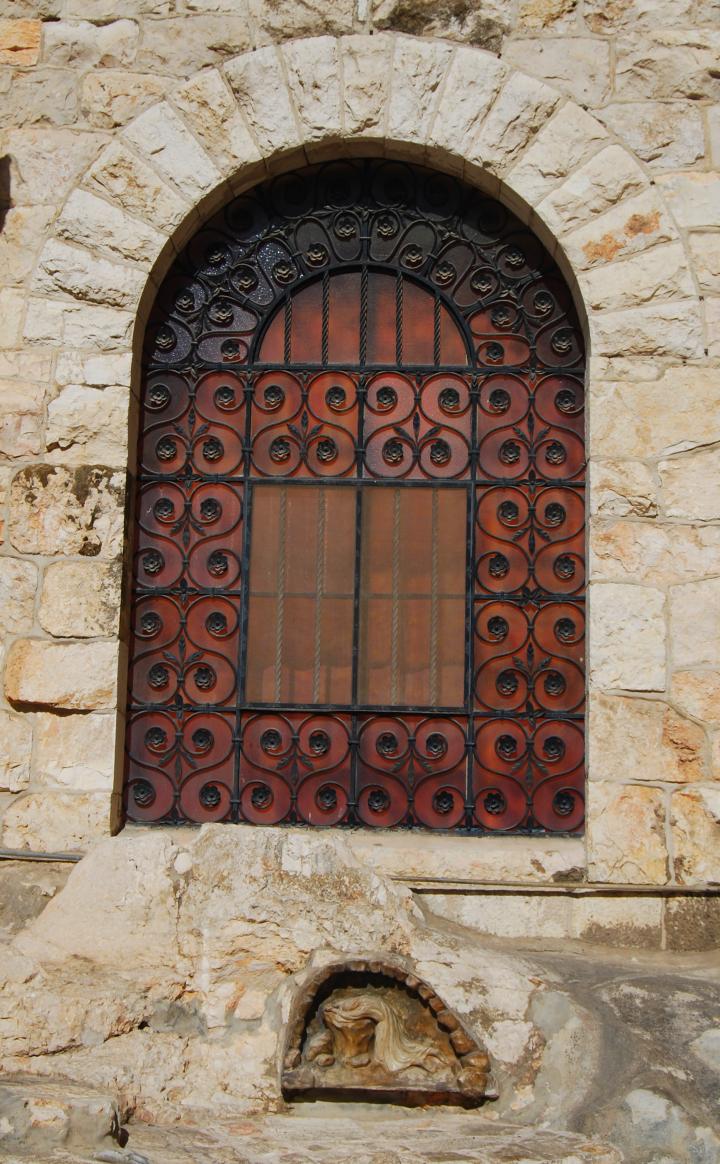 Basilica of Agoby: window on the north-western side