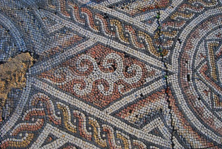 Shavey Zion Byzantine mosaics - west floor - detail