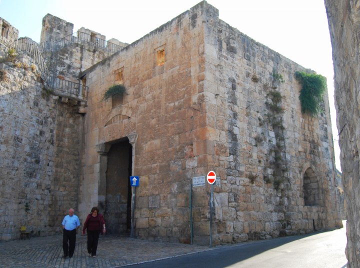 Zion gate - View inside the old city.