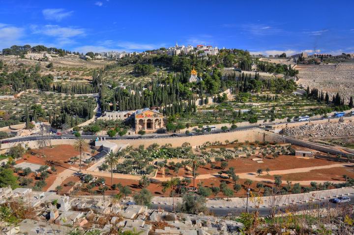 view from mount of olives