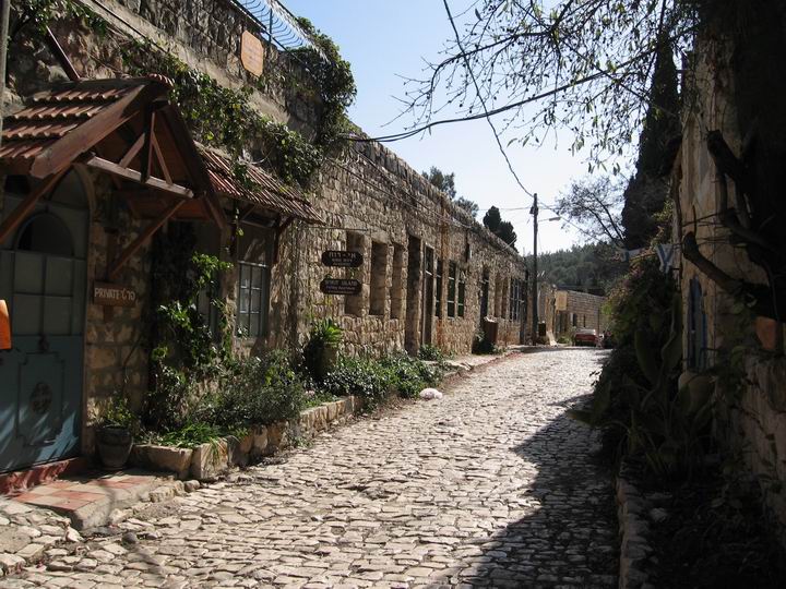 View of the old farmers houses in Rosh pina.