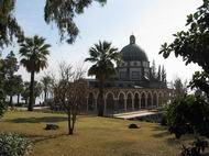 View of the church on Mt of Beatitudes