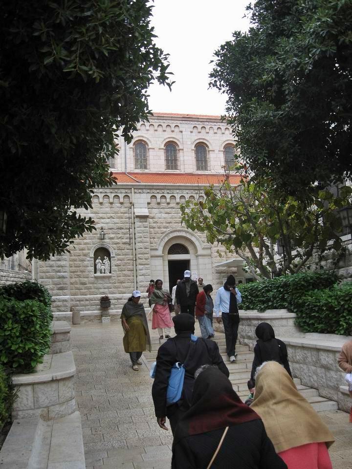 South side of St Joseph church in Nazareth.