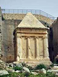 Tomb of Zecharia in Kidron valley.
